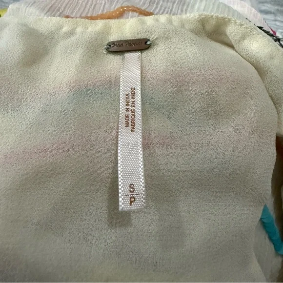 Free People Colorful Sequins Embroidered Flowy Sleeveless Top Size Small - Picture 10 of 11